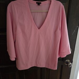 Elegant Pink V-Neck Women's Top